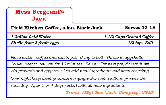 Mess Sergeant Java
