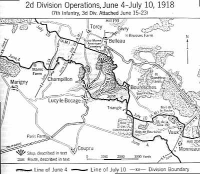 German Defensive Plan At Belleau Wood