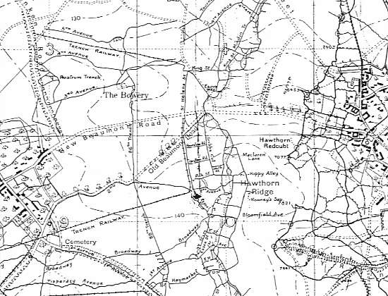 trenches in ww1 map