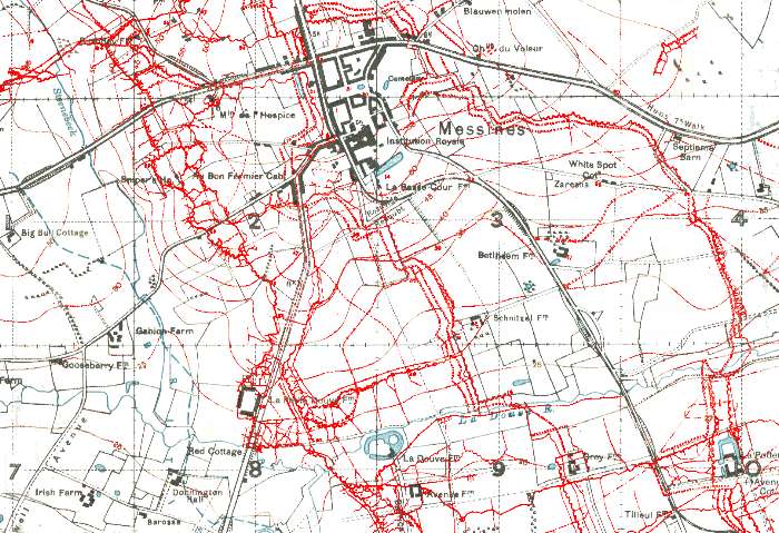 trenches in ww1 map